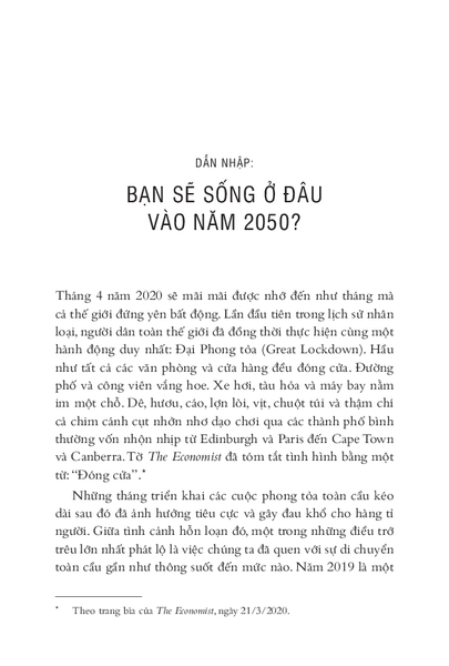 Dịch chuyển: Bạn sẽ sống ở đâu năm 2050?