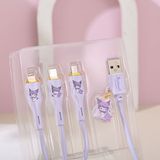 Dây cáp sạc nhanh 3in1 Sanrio-Kuromi