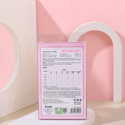 Dây Cáp Cạc Nhanh 3in1 Sanrio-My Melody