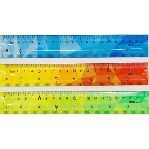 Thước kẻ dẻo nhiều màu 20cm Deli EH650