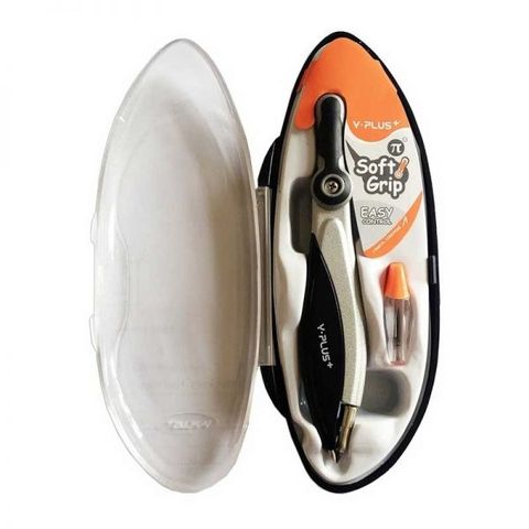 STACOM COMPA CHÌ GỖ THÂN KIM LOẠI - KÈM BÚT CHÌ- CS1804