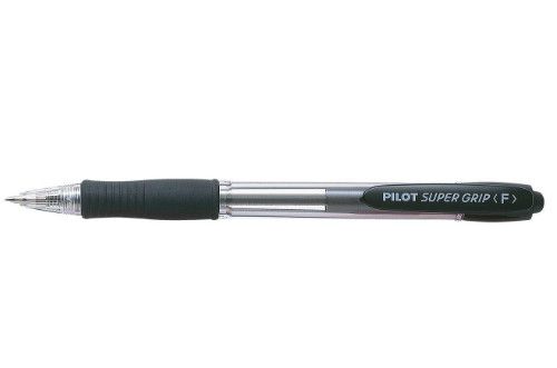 Bút Bi Bấm 0.7 mm Super Grip Rectractable - Pilot BPGP-10 R-F-B - Mực Đen