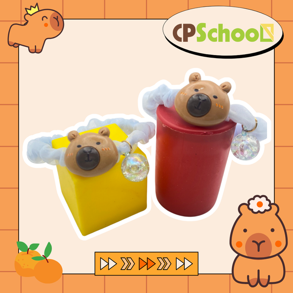 Dây Buộc Tóc Capybara Cho Bé Gái Đáng Yêu Co Giãn Dây Buộc Tóc Đuôi Ngựa Giá Đỡ Phụ Kiện Tóc