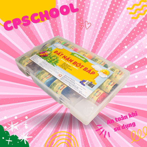 Đất nặn 12 màu (corn clay, mềm) (1200g/bộ) - Có bộ dụng cụ thực hành