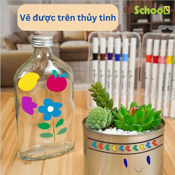 Bộ màu Acrylic Marker 12/60 màu,bút Acrylic Marker vẽ trên mọi chất liệu