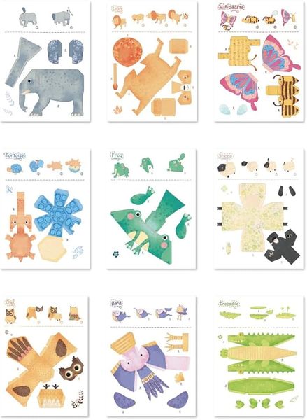 Đồ Chơi Gấp Giấy Origami 3D, Sáng Tạo, Khéo Tay Và Thông Minh Chủ Đề Động Vật KW-4003