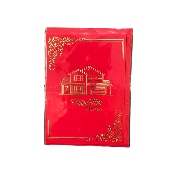 THIỆP MỜI TÂN GIA GIẤY NHUNG