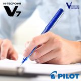 Bút Mực Nước Pilot 0.7mm Hi-Tech V7 Cartridge System - Mực Xanh - BXC-V7-L-BGD