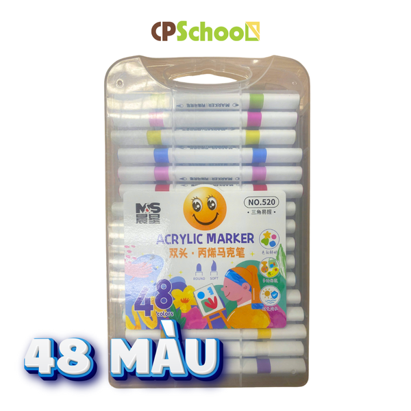 HỘP MÀU VẼ ACRYLIC MARKER 12/48 MÀU