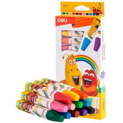 Bút màu sáp dầu EC201-12 12 màu Larva