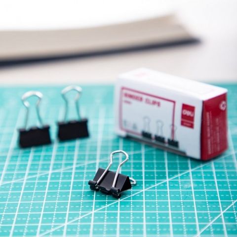 Hộp 12 Kẹp Bướm 19 mm - Deli 38565