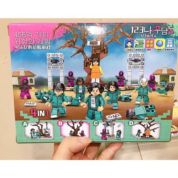 Đồ Chơi 4 Bộ Xếp Hình Squid Game Trò Chơi Con Mực - LE68