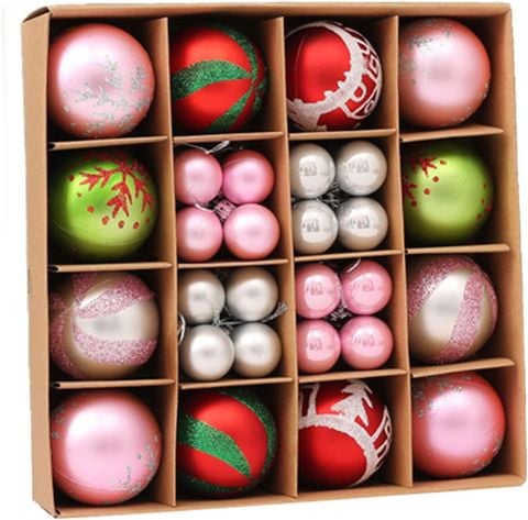 Hộp 40 Quả Châu Trang Trí Giáng Sinh