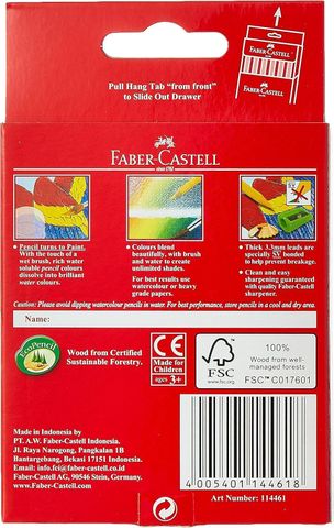 Chì Màu Nước Parrot - 12 Màu Ngắn - Faber-Castell