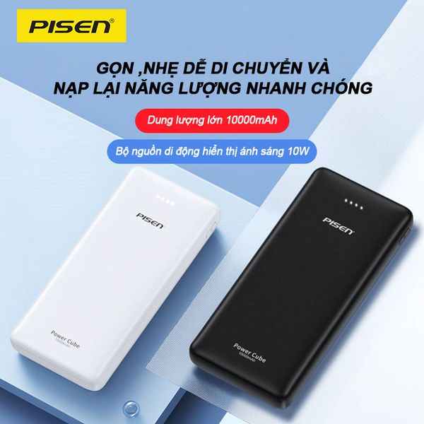Sạc Dự Phòng PISEN Semi Mirror 10000mAh
