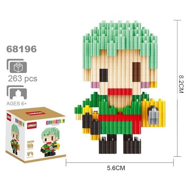 Đồ Chơi Lắp Ráp Mô Hình Nhân Vật One Piece - LinkGo 68196 - Zoro (263 Mảnh Ghép)