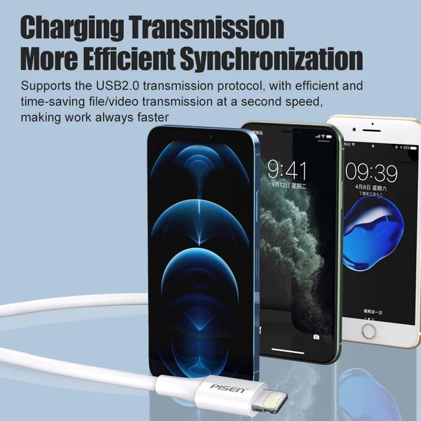 Cáp Sạc PISEN - Mr White Lightning USB-A 1m