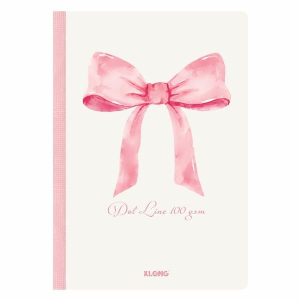 Vở Kẻ Ngang Chấm May Dán Gáy KLONG Pastel Coquette B5 80 trang 100/76