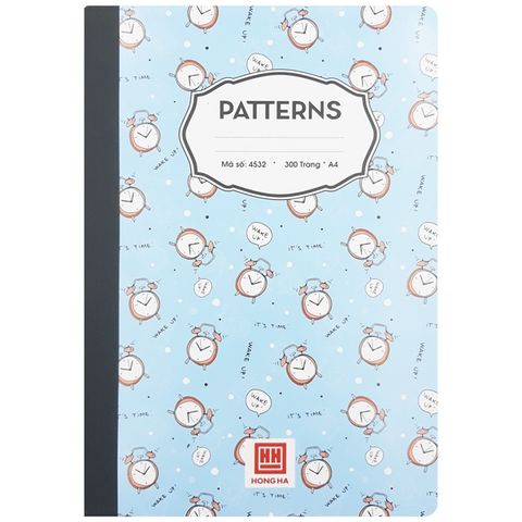 Sổ bìa bồi kẻ ngang A4 300 trang Hồng Hà Patterns - 4532
