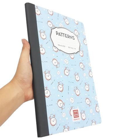 Sổ bìa bồi kẻ ngang A4 300 trang Hồng Hà Patterns - 4532