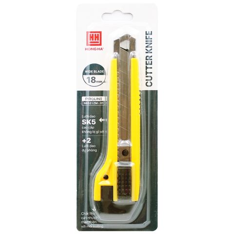 Dao Rọc Giấy ZM-01 - Hồng Hà 6652 - Màu Vàng