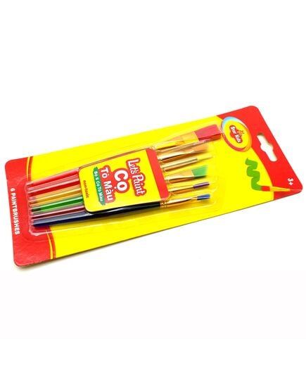 Bộ 6 Cọ Tô Màu Let's Paint - Star Kids K-431/1