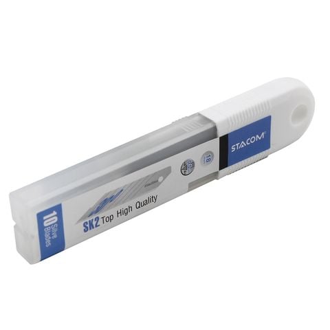 Hộp 10 Lưỡi Dao Rọc Giấy Stacom 30 Độ 18mm SK2 E-3018