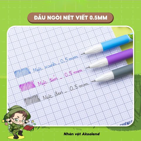 Bút Gel 0.5 mm - Nhân Vật Akooland Tahi - Thiên Long Gel-012/AK