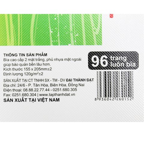 Tập Học Sinh 96 Trang 120gsm Siêu Vip - Thành Đạt (Mẫu Màu Giao Ngẫu Nhiên)