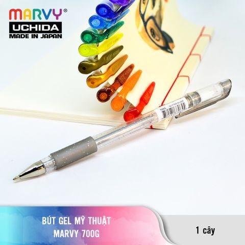 Bút Gel Marvy 700G - Bạc Kim Tuyến
