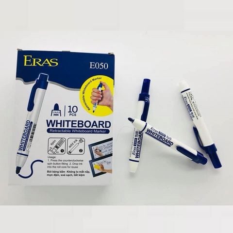 Bút lông bảng bấm Eras - Xanh E050