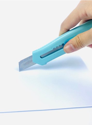 Dao rọc giấy lớn 1 lưỡi Stacom thân màu Pastel E109A