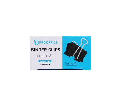 Kẹp giấy đen Pro Office, Kẹp Bướm Đen Các Kích Thước Chính Hãng