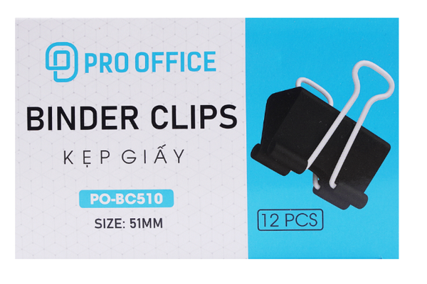 Kẹp giấy đen Pro Office, Kẹp Bướm Đen Các Kích Thước Chính Hãng