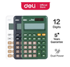 Máy tính 12 số Deli EM120 Màu Xanh Lá, Xám đậm ( Máy tính mini cầm tay) ( M120 )