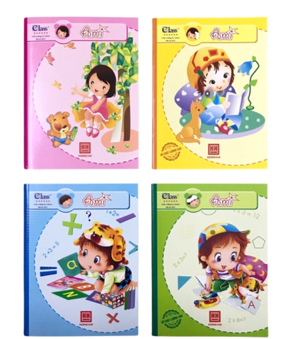 Vở Class Ami - 4 Ô Ly 96 Trang ĐL 100g/m2 - Hồng Hà 0371 (Mẫu Màu Giao Ngẫu Nhiên)