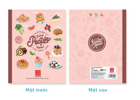 Vở Class Foody - 4 Ô Ly 96 Trang 58gsm - Hồng Hà 0310 (Mẫu Màu Giao Ngẫu Nhiên)