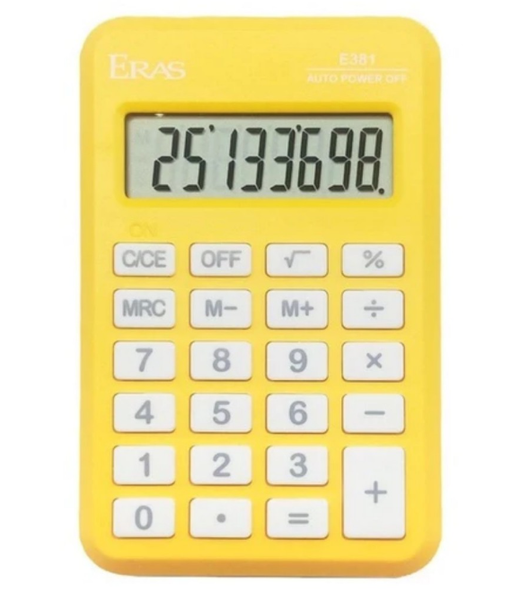 Máy tính mini bỏ túi Eras E381 chính hãng/ Máy tính học sinh cấp 1