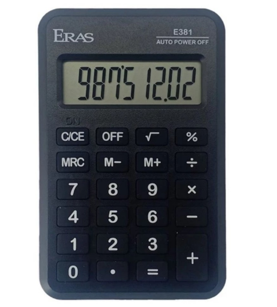 Máy tính mini bỏ túi Eras E381 chính hãng/ Máy tính học sinh cấp 1
