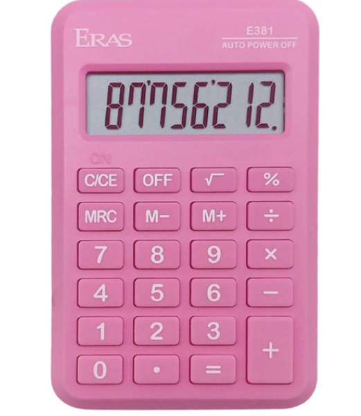 Máy tính mini bỏ túi Eras E381 chính hãng/ Máy tính học sinh cấp 1