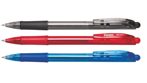 Bút bi bấm Pentel nét 0.7mm BK417