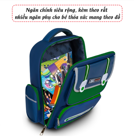 Balo học sinh TNBags Smart Green/Red/