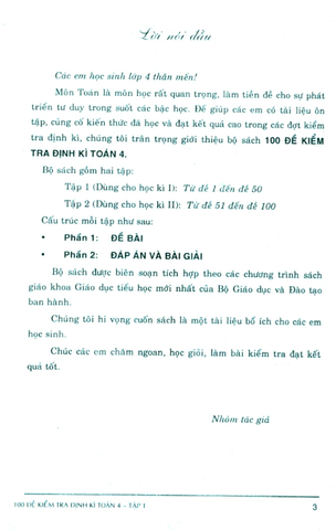 100 Đề Kiểm Tra Định Kì Toán 4 - Tập 1 - Có Đáp Án Và Lời Giải (Biên Soạn Theo Chương Trình Gdpt Mới)
