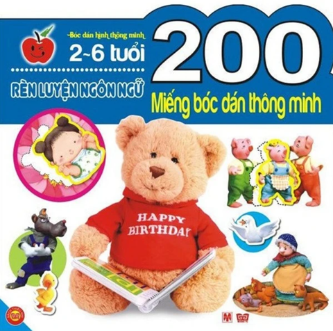 200 Miếng Bóc Dán Thông Minh - Rèn Luyện Ngôn Ngữ (Tái Bản)