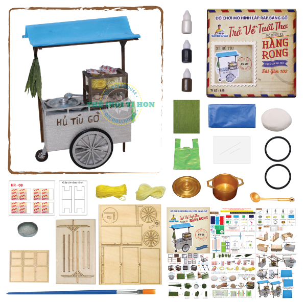 Mô Hình Sài Gòn Tí Hon - Xe Hủ Tíu Gõ - HR08
