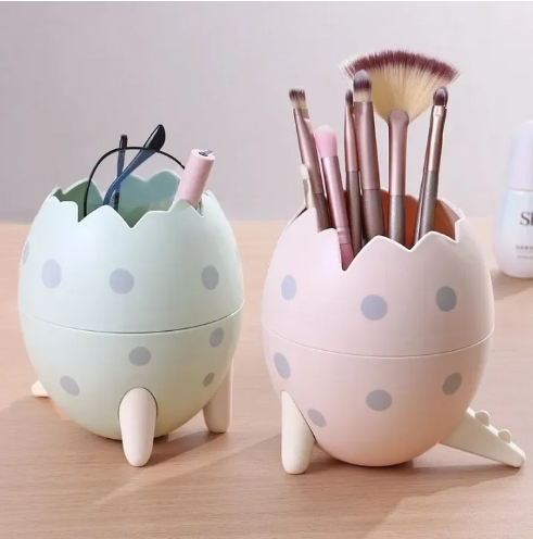 Khay đựng bút viết, cọ trang điểm hình trứng khủng long