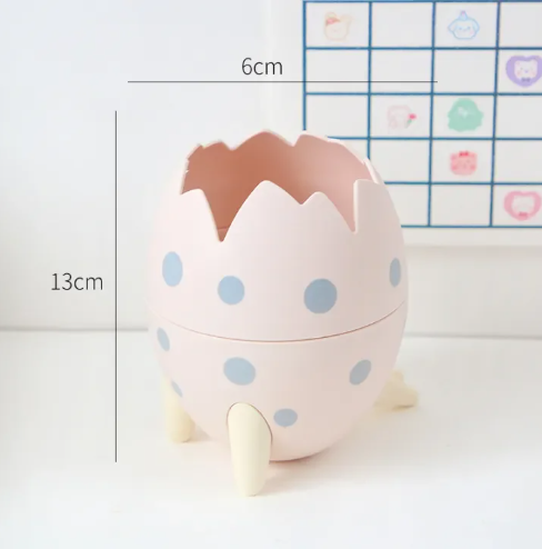 Khay đựng bút viết, cọ trang điểm hình trứng khủng long