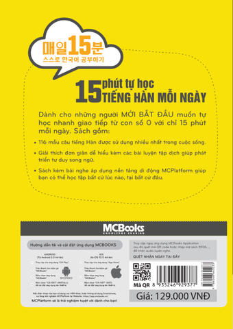 15 PHÚT TỰ HỌC TIẾNG HÀN MỖI NGÀY