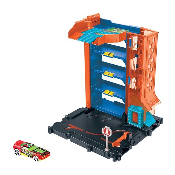 Đồ Chơi Mô Hinh Trạm Giữ Xe Hot Wheels City Downtown Car Park - Hot Wheels HDR28/HDR24