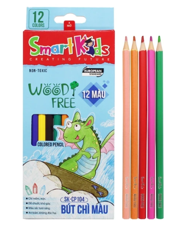 Bút chì màu Wood Free CP04 (12 màu/hộp)
